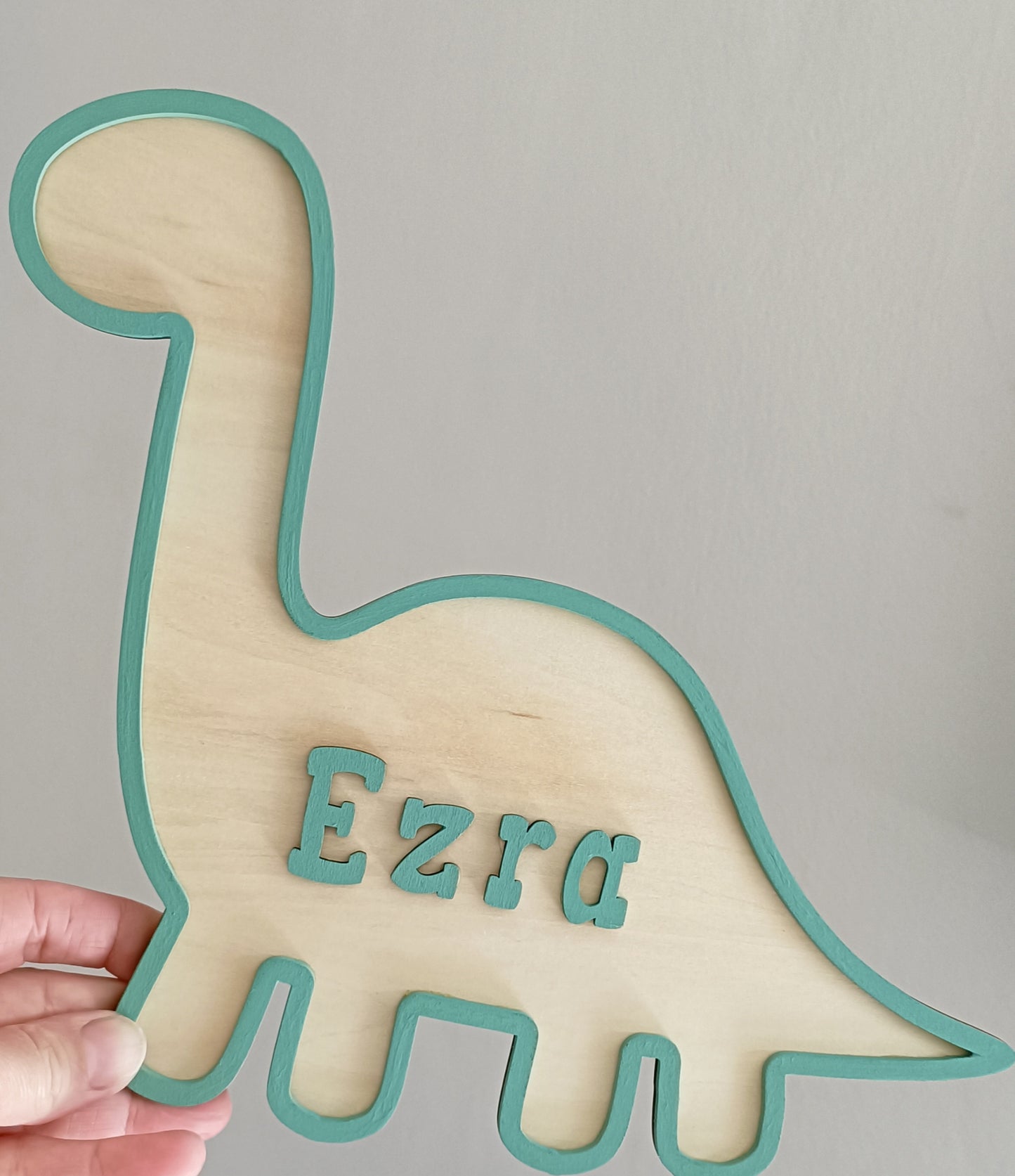 Personalised Dinosaur Door Plaque | Kids Bedroom Name Sign | Nursery Door Sign | Custom Wooden Dino Name Plaque | Children's Name Decor