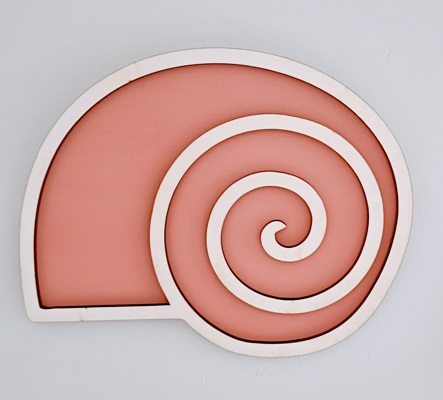 Wooden Seashell Wall Decor Set of 3 - Costal Beach Nautical Wall Decor