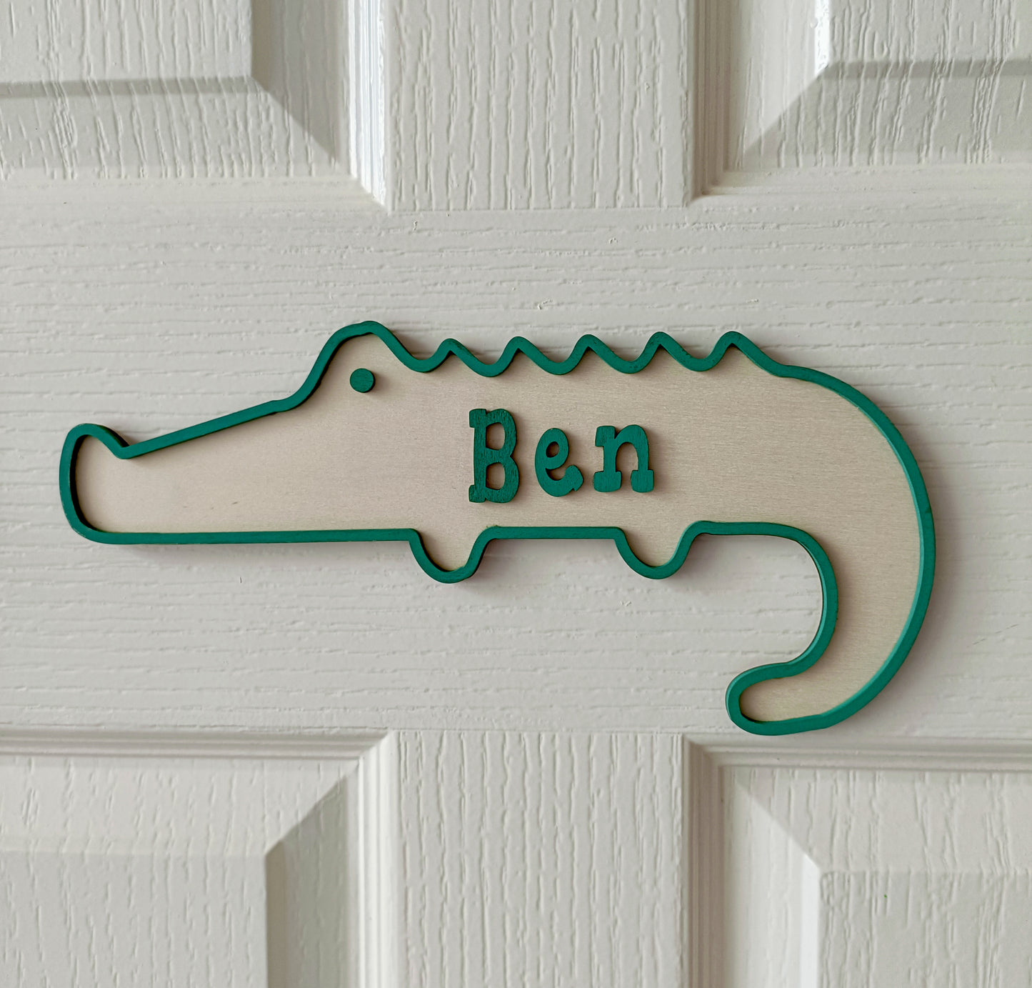 Crocodile door plaque