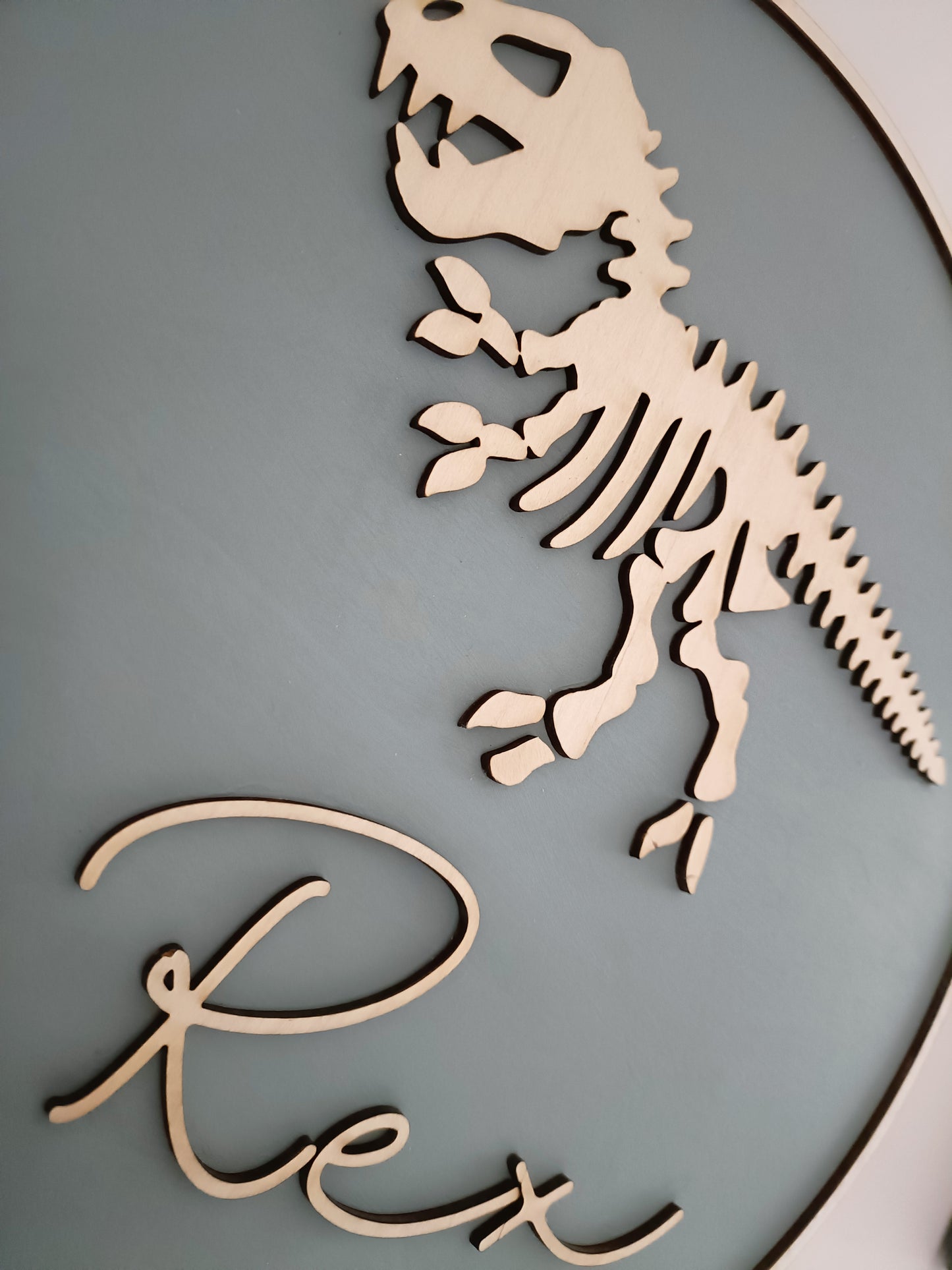 T- rex skeleton wall plaque
