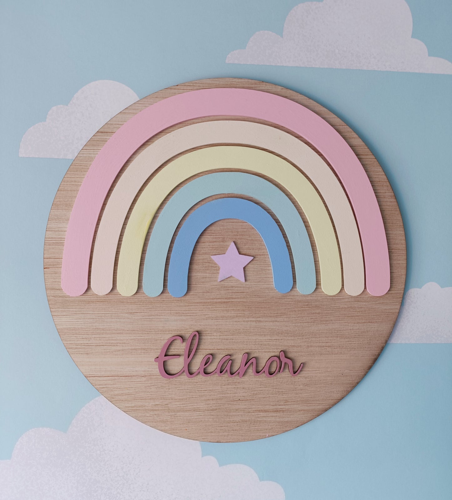 Pastel Rainbow Wall Plaque