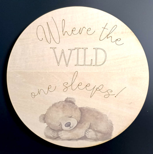 Sleeping bear wall plaque