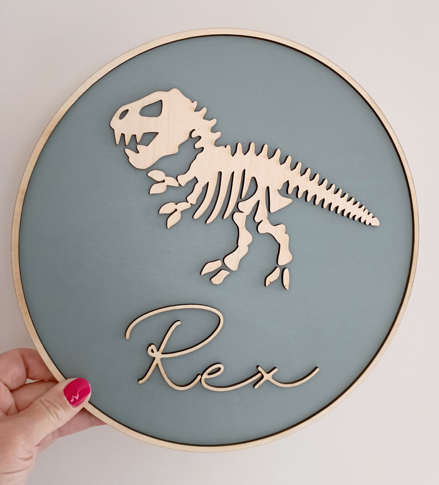 T- rex skeleton wall plaque