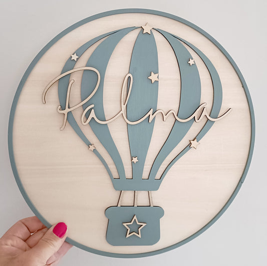 Hot Air Balloon, Wall/Door Plaque