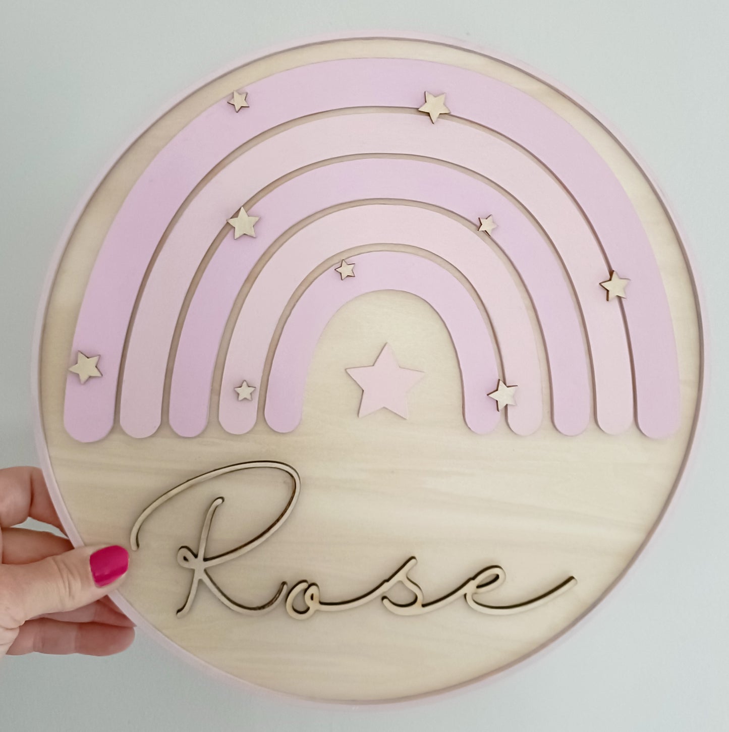 Pink, starry, Rainbow, Wall/Door Plaque