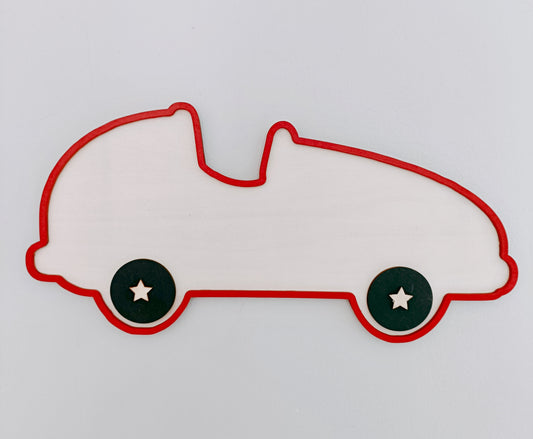 Racing Car Door Plaque