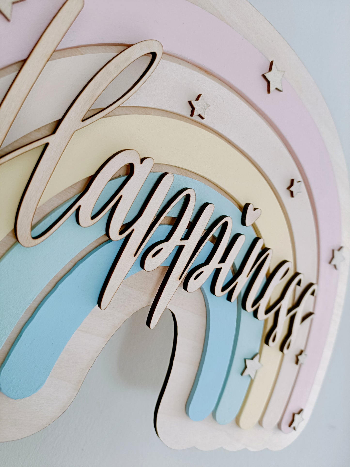 Happiness, Pastel, Rainbow, Wall/Door Plaque