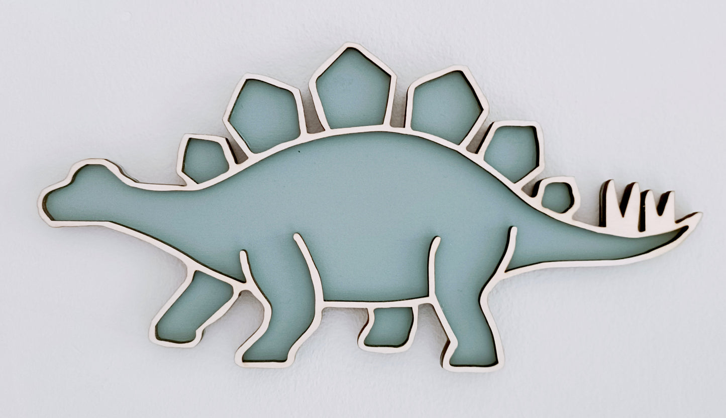 Blue Toned Dinosaur Wall Decor - pack of 3