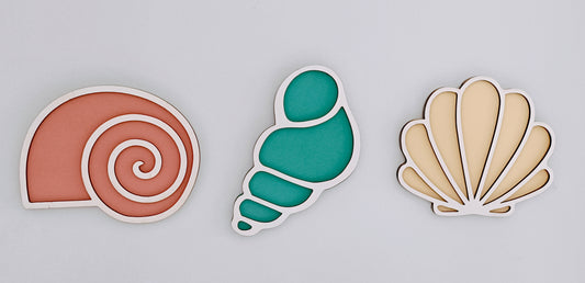 Bright Seashells - pack of 3