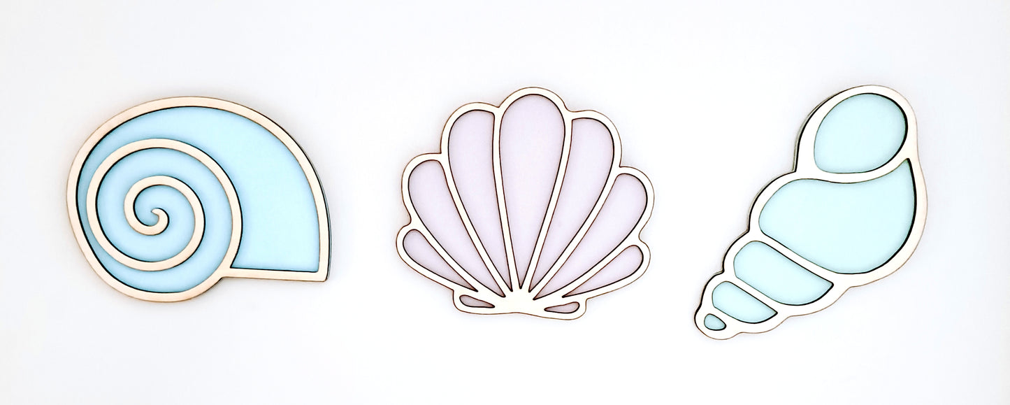 Pastel Seashells - pack of 3