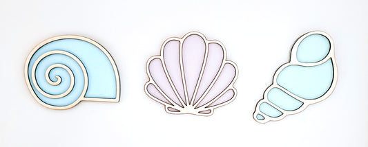 Pastel Seashells - pack of 3
