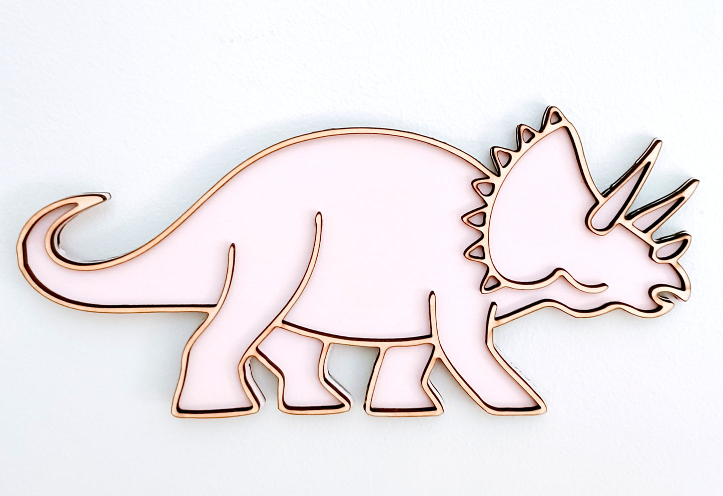 Pink Toned Dinosaur Wall Decor - pack of 3